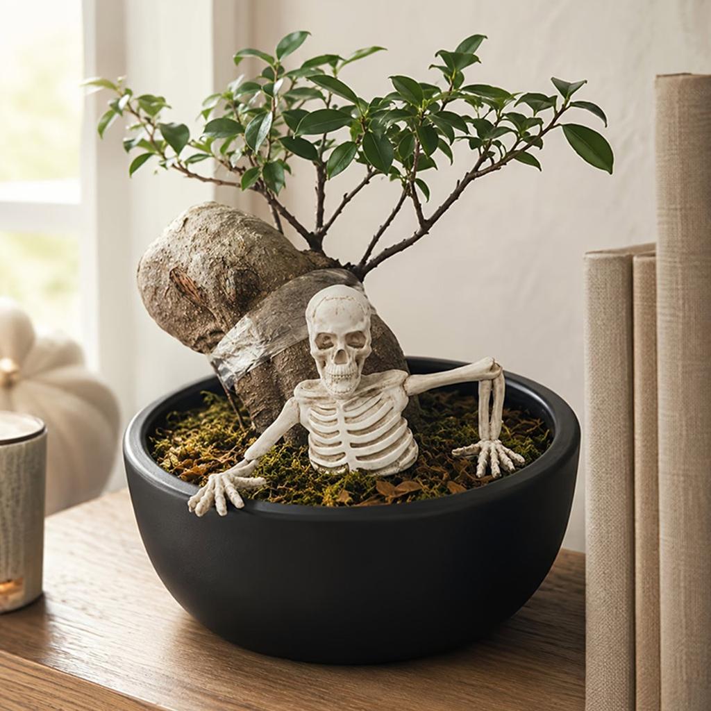 Halloween Dekoration Skelett Oberkörper mit Krabbeln für Tischdekoration