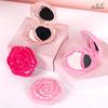 Compact Rose Flower Double-Sided Folding Mirror