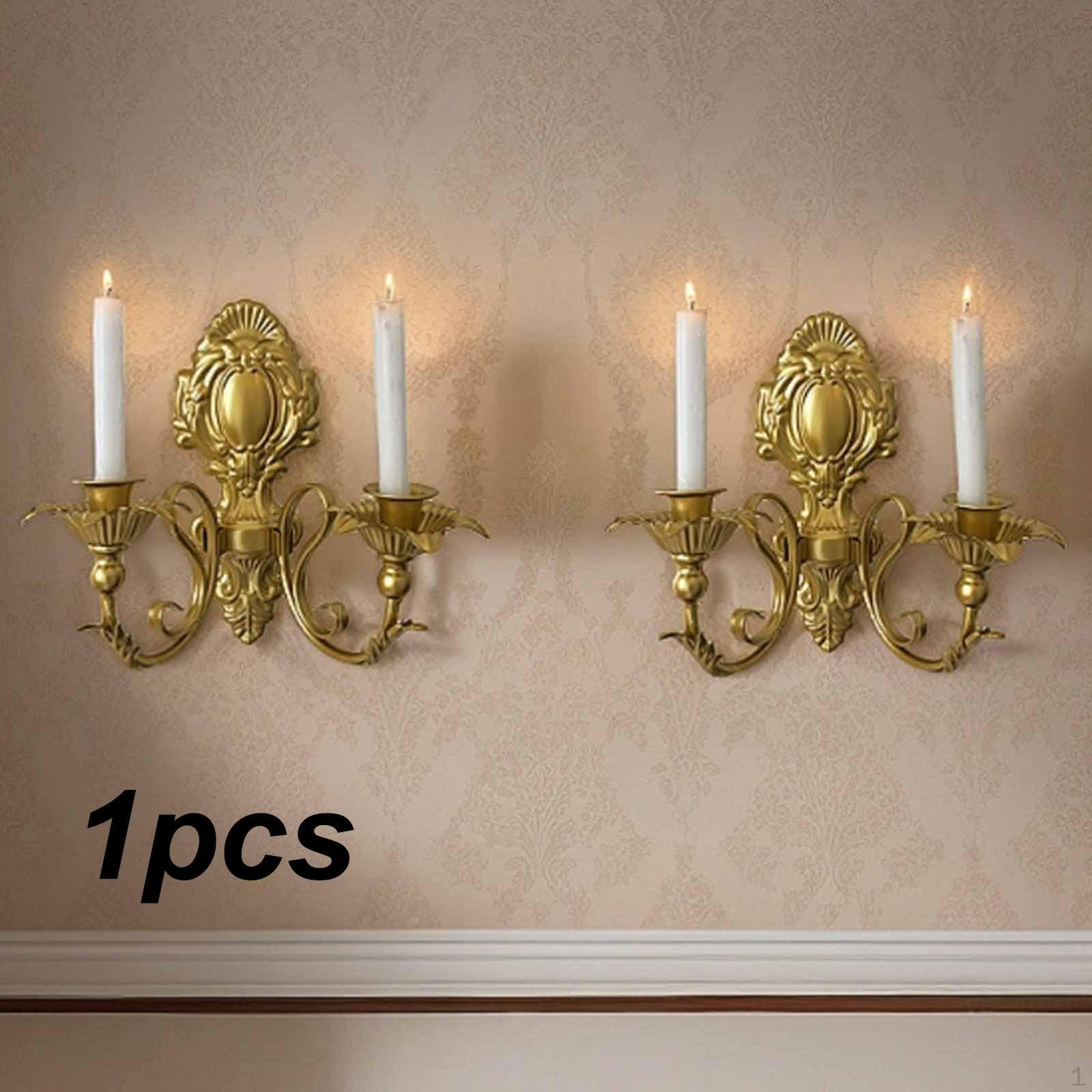 

Настенный подсвечник Декоративная подставка для свечей Канделябр Железный подсвечник для гостиной Дома золотой