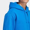 adidas Bluza męska Originals Clover FW22 w jednolitym kolorze z nadrukiem logo, ze sznurkiem, z długim rękawem, niebieska HK9866
