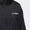 Adidas Bunda Terrex Bao Pack Větrovka s kapucí s kontrastními síťovanými kapsami Pánské svrchní oblečení Černá GN7601