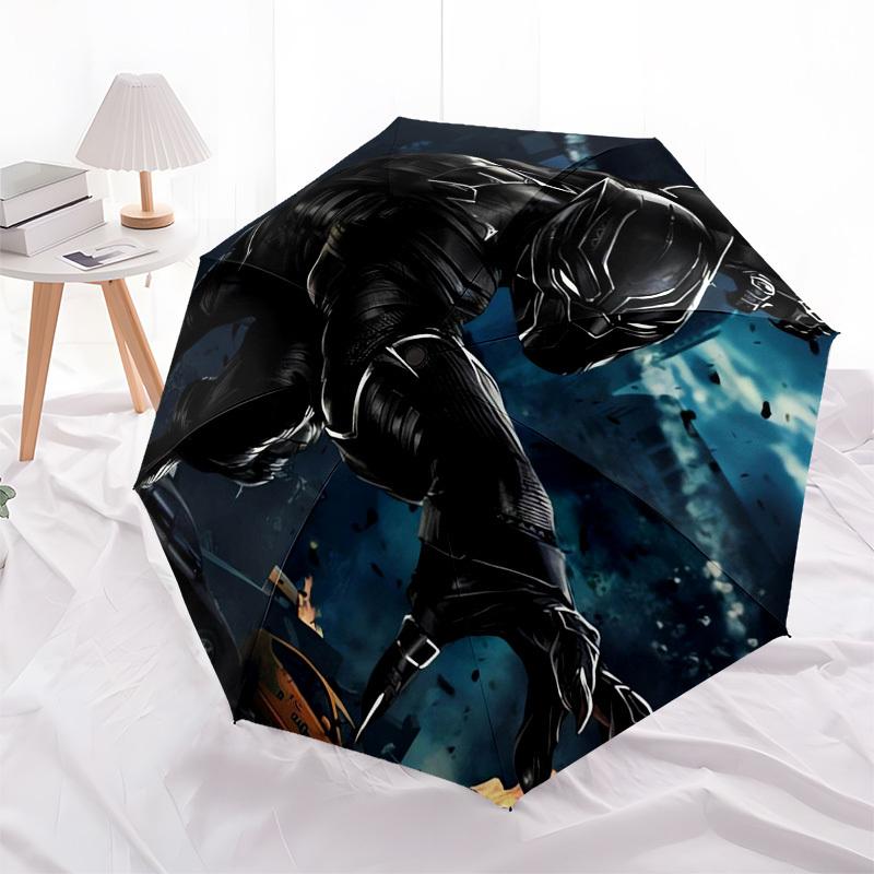 1pc Black Panther Themed High-quality Umbrella,Automatic Opening and Closing Umbrella,Multi-functional Umbrella G0811095
