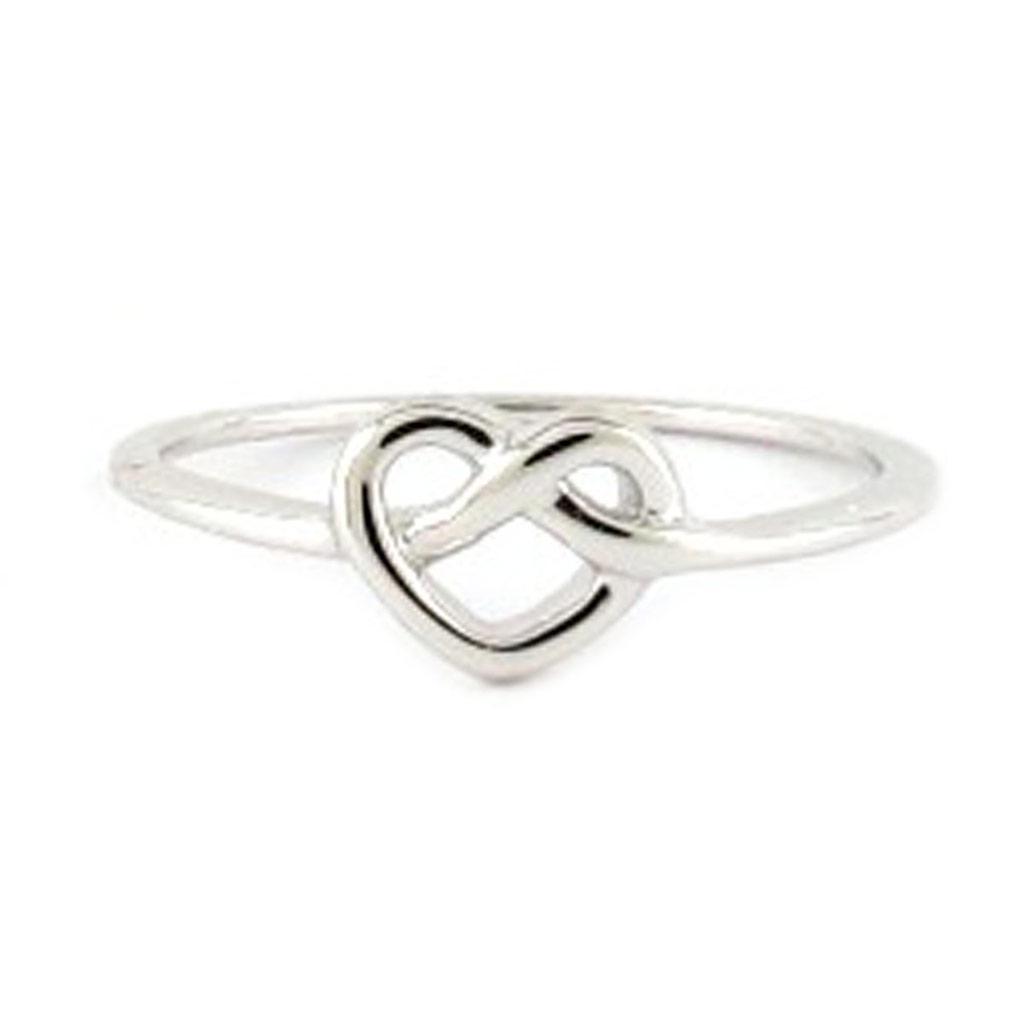 Stříbrný prsten 'Love' stříbrný (rhodiovaný) - 6x6 mm