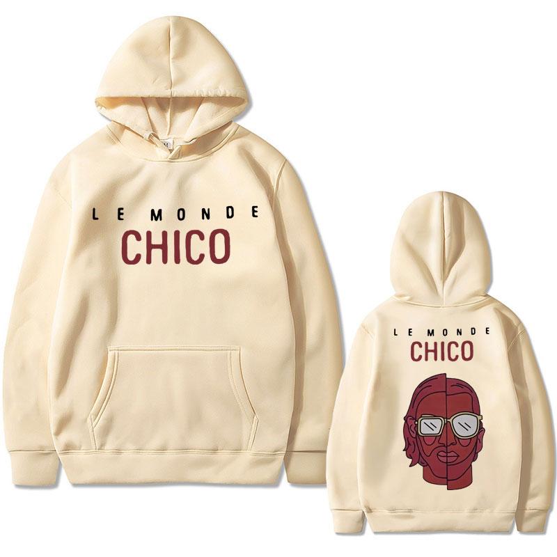 French Rapper PNL Le Monde Chico Album Graphic Print Hoodie Men Women Hip Hop Fashion Oversized Sweatshirt Men's Casual Hoodies