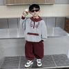 Boys' Korean Style Autumn Sweatshirt Set 2025 - Stylish Two-Piece Back-to-School Outfit
