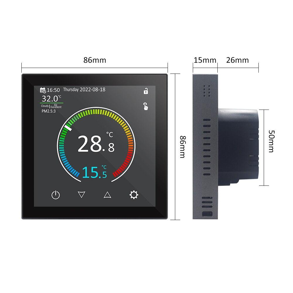 HYT001 Tuya WiFi Smart Thermostat Customizable UI Icons Programmable Color Screen for Underfloor Heating