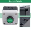 1pcs Waterproof Button Box Switch Self Recovery Plastic Case Emergency-Stop Reset Point Electric Box Industrial Handheld Control