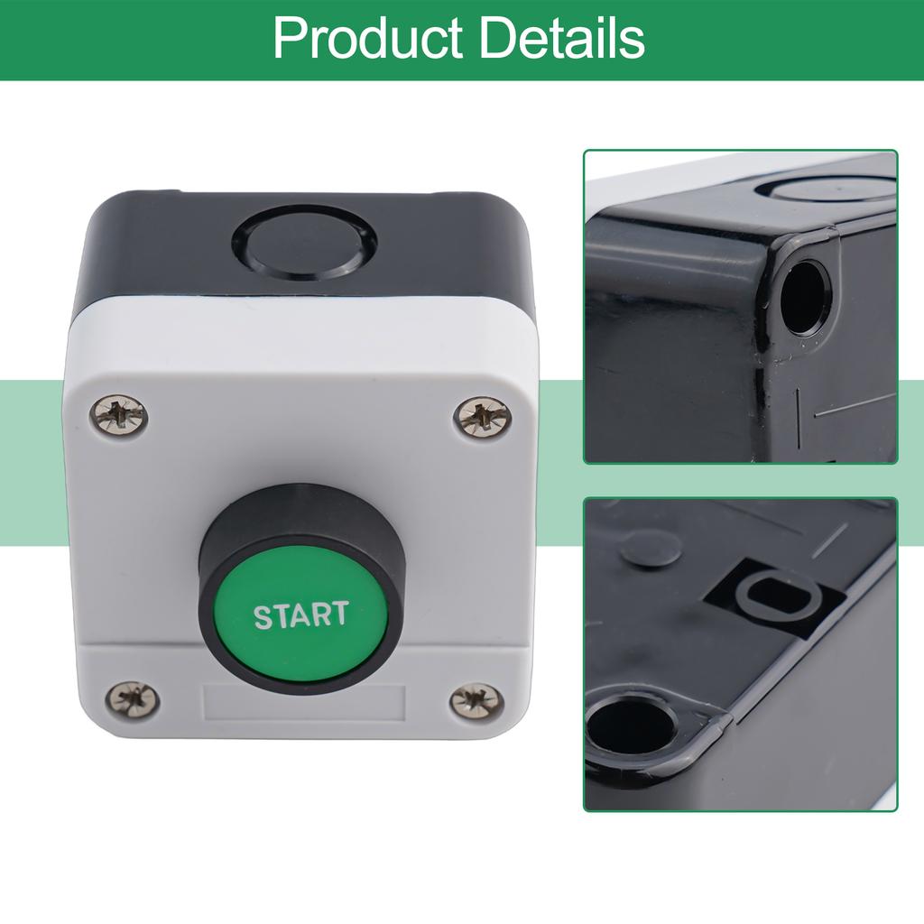 1pcs Waterproof Button Box Switch Self Recovery Plastic Case Emergency-Stop Reset Point Electric Box Industrial Handheld Control