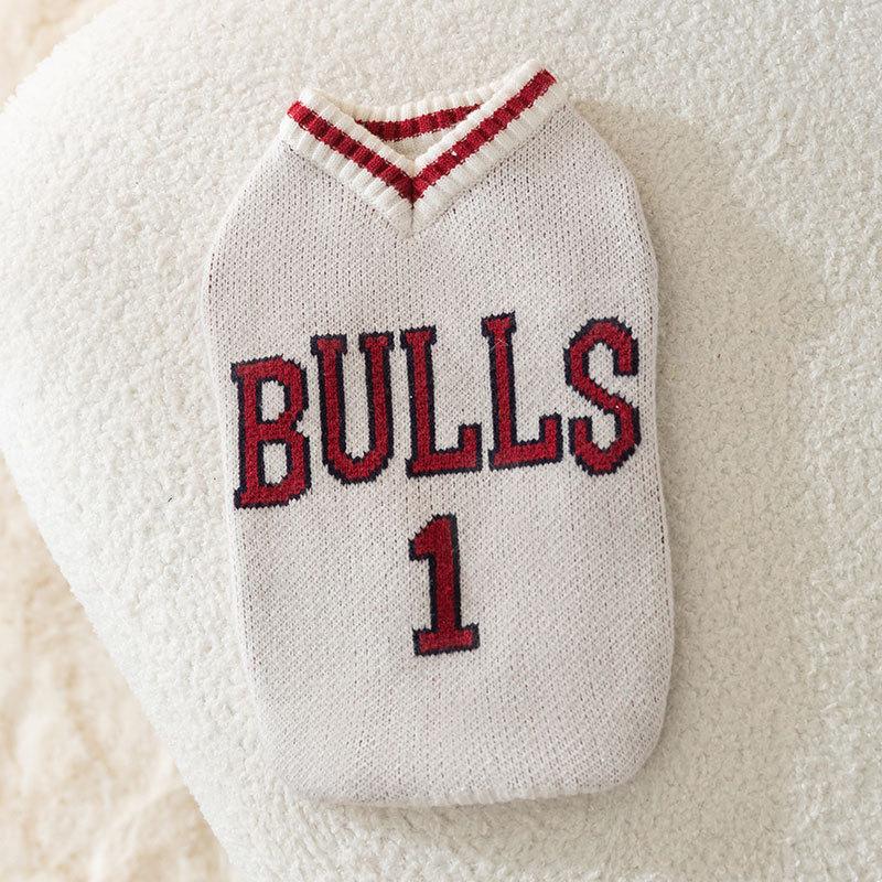 

Dog Clothes Autumn and Winter Corgi Fashion Basketball Sports Vest Sweater Small and Medium Dogs Dachshund Pet Clothing M (recommended weight 8-6 kg) белый