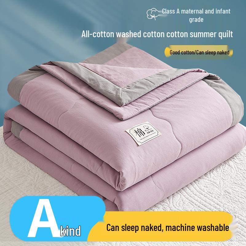 Class A Xinjiang Cotton Summer Quilt: Pure Cotton Cool, Machine Washable, Air Conditioning Friendly, Single Thin Cover and Lining