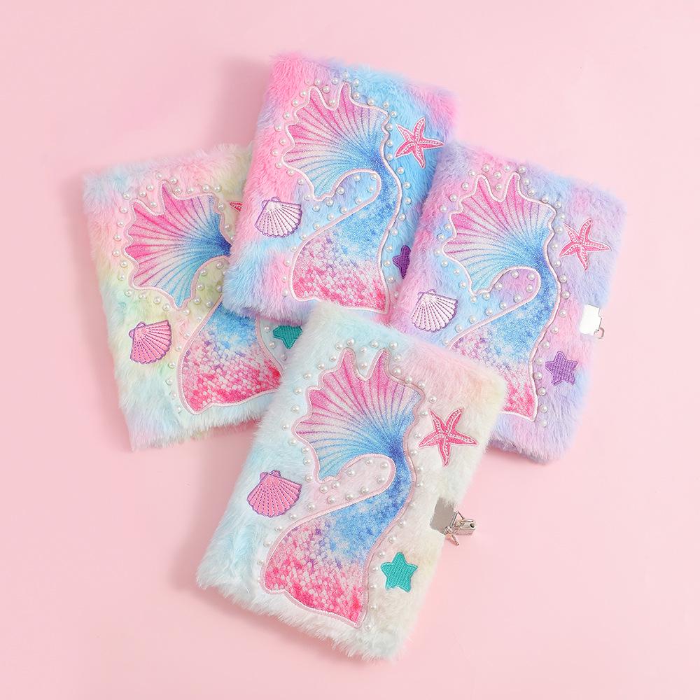 Diario con Lucchetto Peluche Sirena - Quaderno Serie Oceano per Bambini