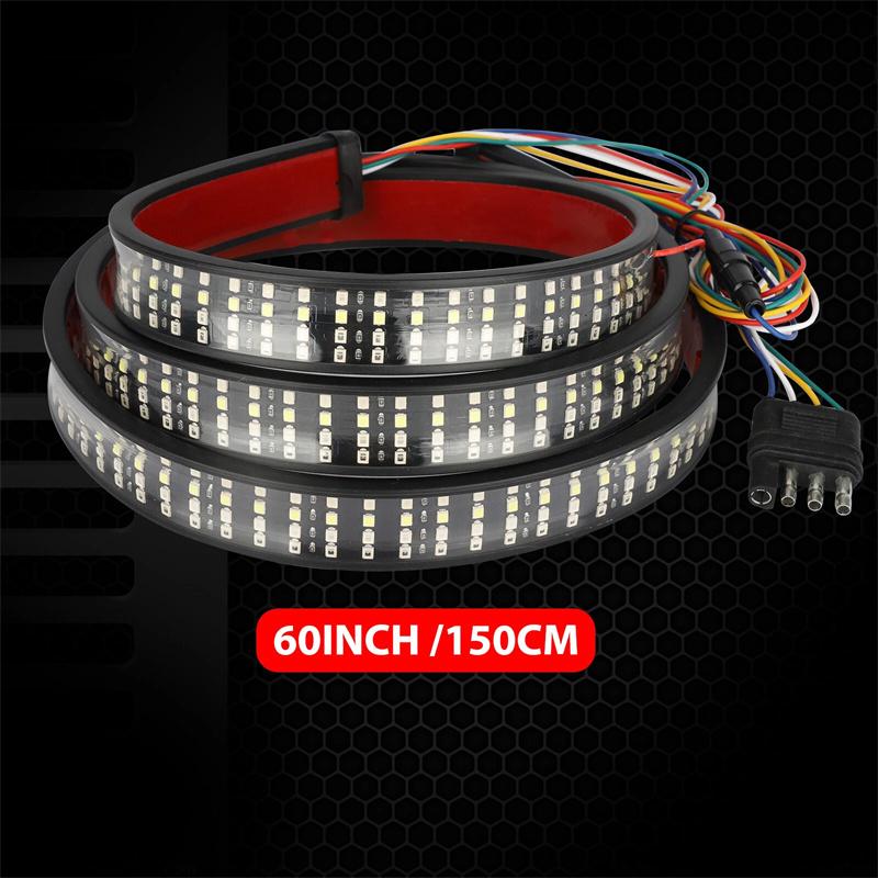 Truck Tailgate Light Bar 60 Inch LED Strip For Pickup Trailer SUV Full Function Brake Reverse Turn Signal Tail Lamp Waterproof