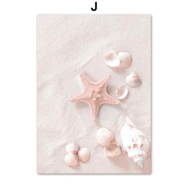 

Пляж морская волна мост морская звезда ракушка Рид плакаты на скандинавскую тему настенная живопись на холсте и принты настенные панно для декора гостиной 21*30cm