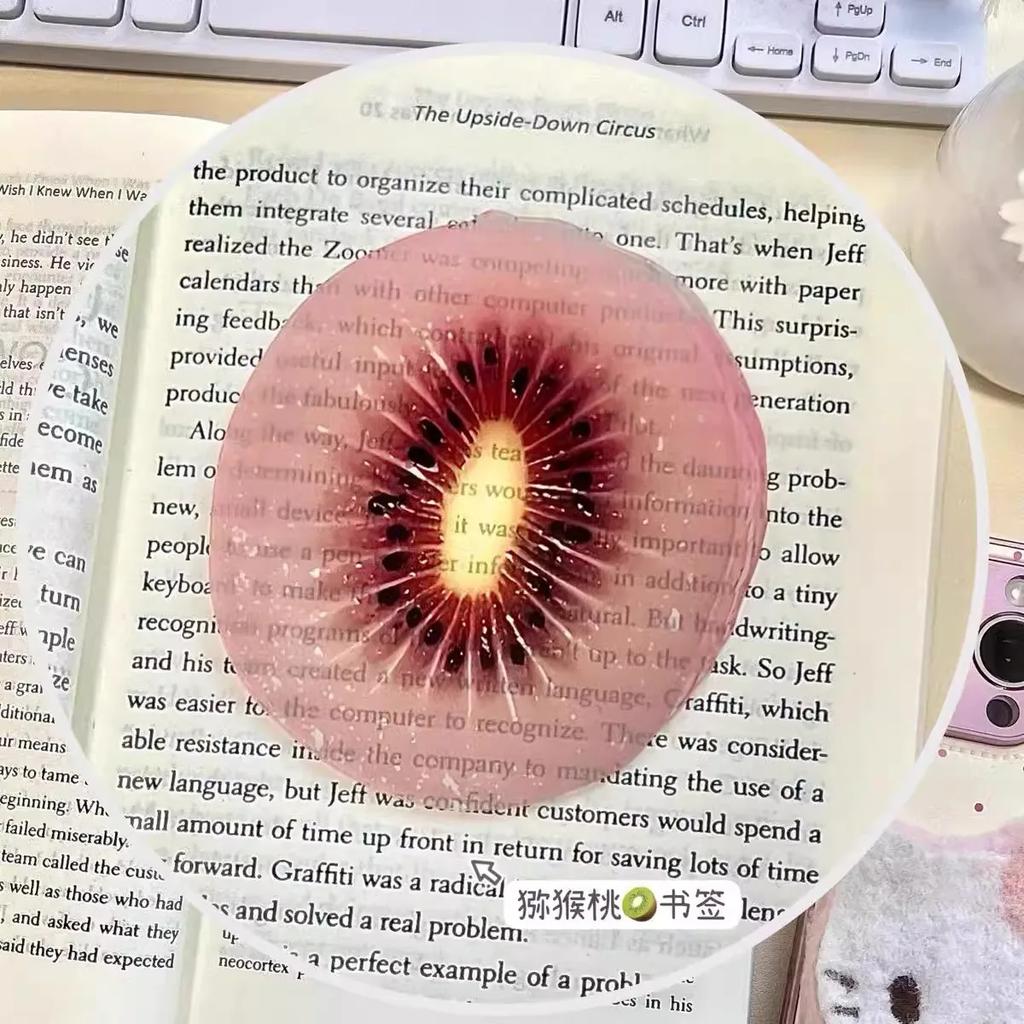 Ins Fruit Slice Bookmark Simulation Apple Lemom Cute Bookmark Reading Book Page Holder Student Gift Book Page Tag School Supplie