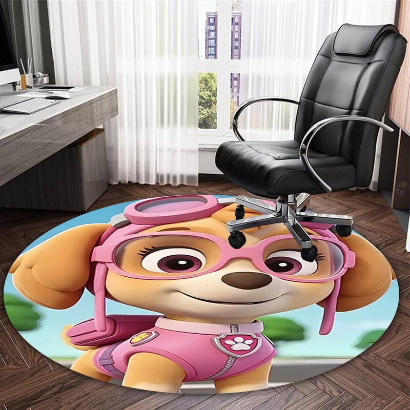 1pc Paw23 Carpet, Round Rug, Comfortable, Suitable for Entryways, Living Rooms, Office, And Bedrooms, Christmas Decoration