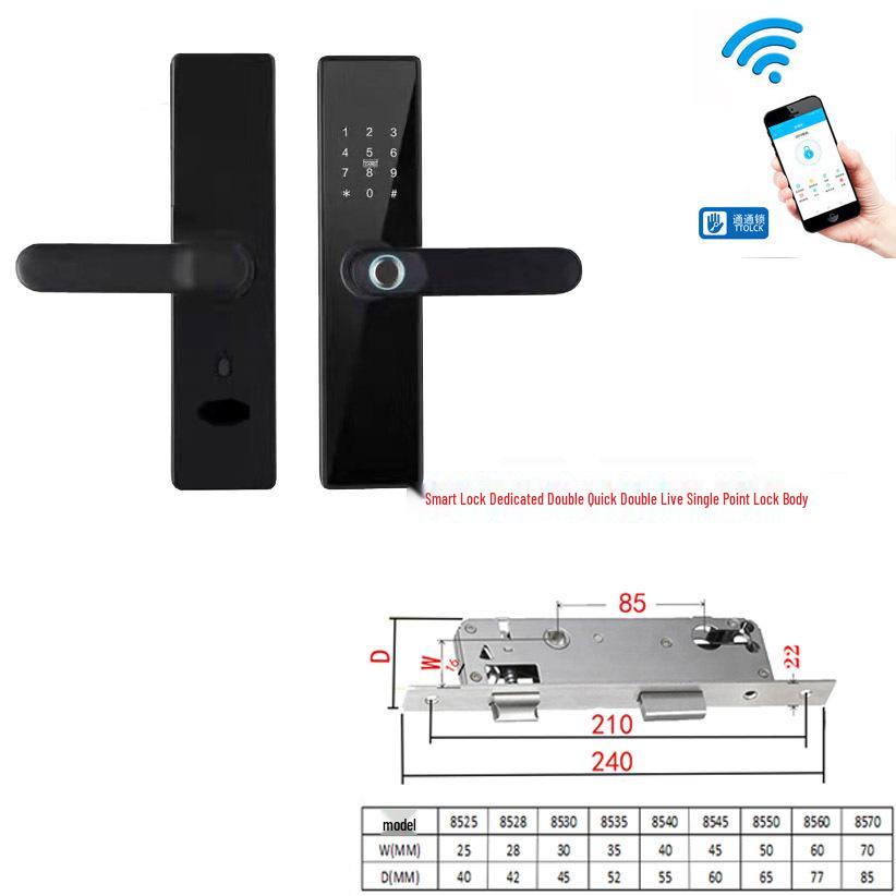Mehrsprachiges Smart-Fingerabdruck-Türschloss mit Graffiti-Design
