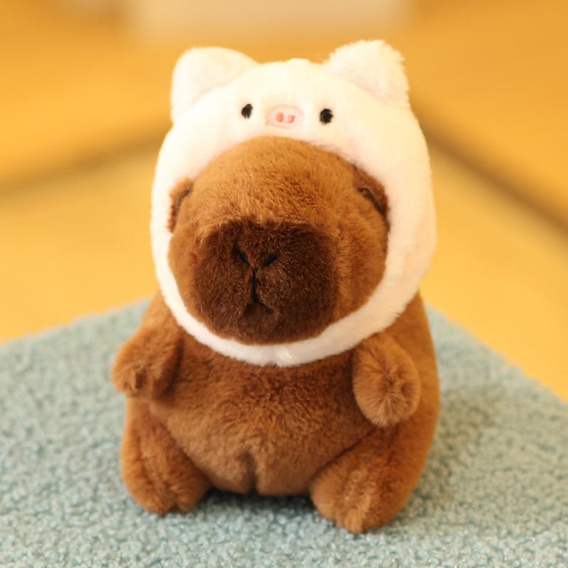 Cute Ugly Capybara Plush Keychain Kawaii Water Hog Doll Bag Pendant Charm Gift