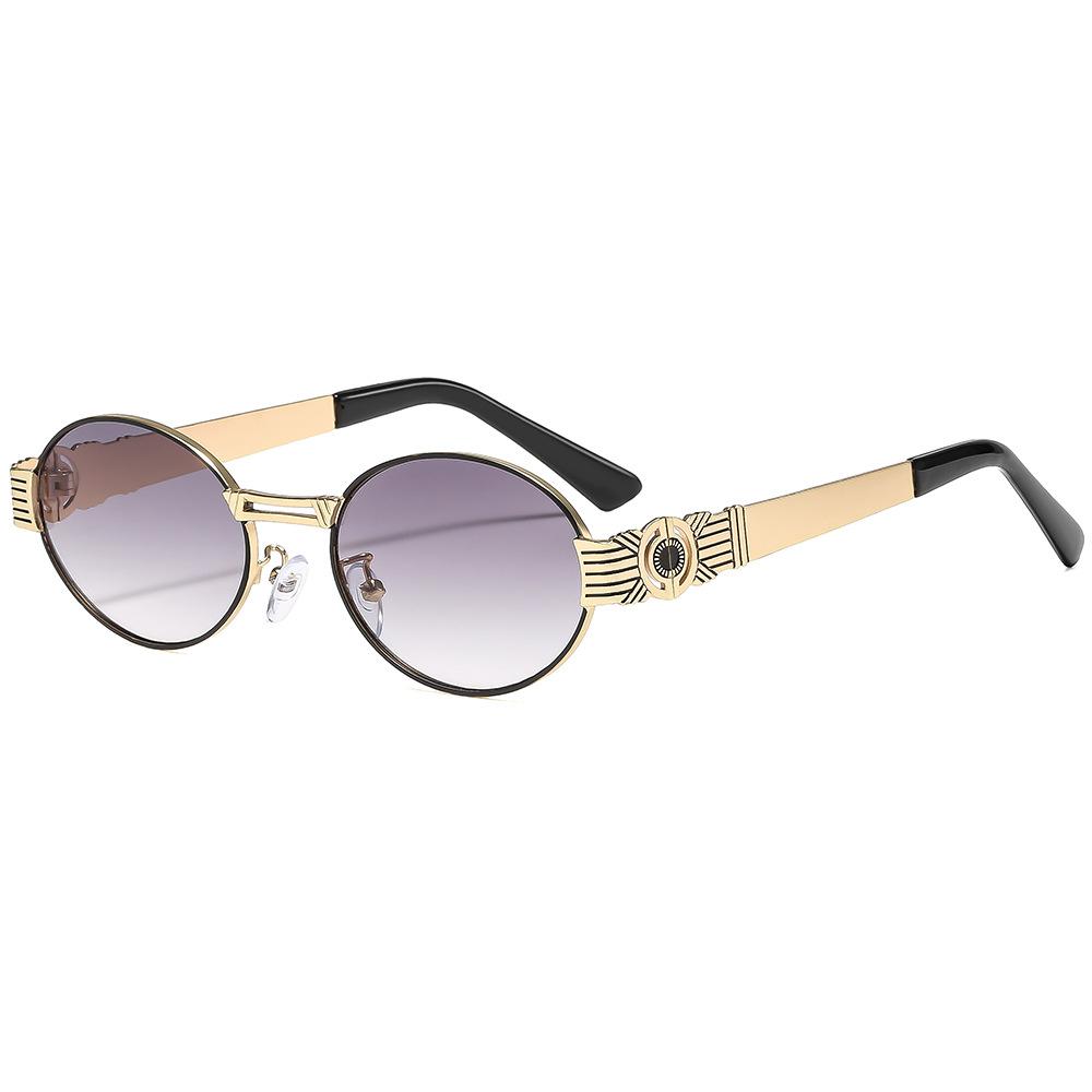 New Retro Oval Gradient Women Sunglasses  Personality Luxury Frame Design Punk Street All Match Men Uv400