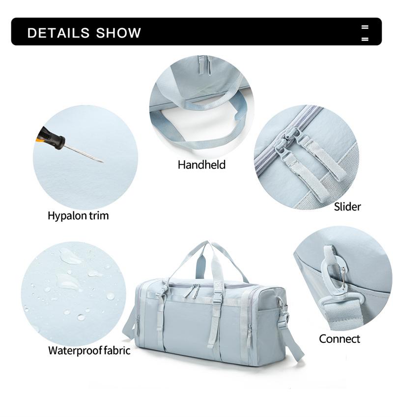 Duffel Bag Sports Fitness Bag Large Capacity Multifunctional Separation Shoes Bags Dry Wet Separation Waterproof Shoulder Bag