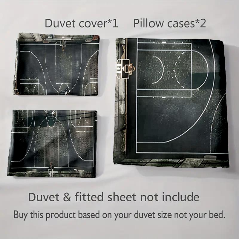 Basketball court design Bedding Duvet cover sets Duvet covers Pillowcases gifts (1 * Duvet Cover 2 * Pillowcases, without duvet insert)
