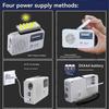 Solar-Powered FM/AM Radio with Hand Crank, Multifunctional Portable Emergency Radio and Flashlight
