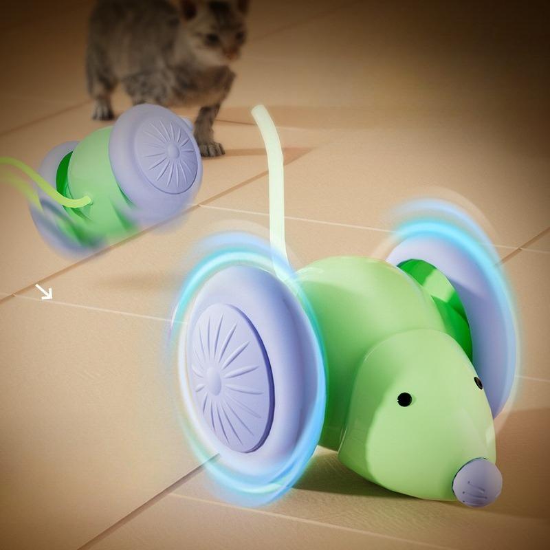 Elektrisches Mäuse-Katzen-Spielzeug Intelligente Hindernisvermeidung Berührungsempfindlich Automatisches Laufen Interaktives Spielzeug Für Wohnungskatzen