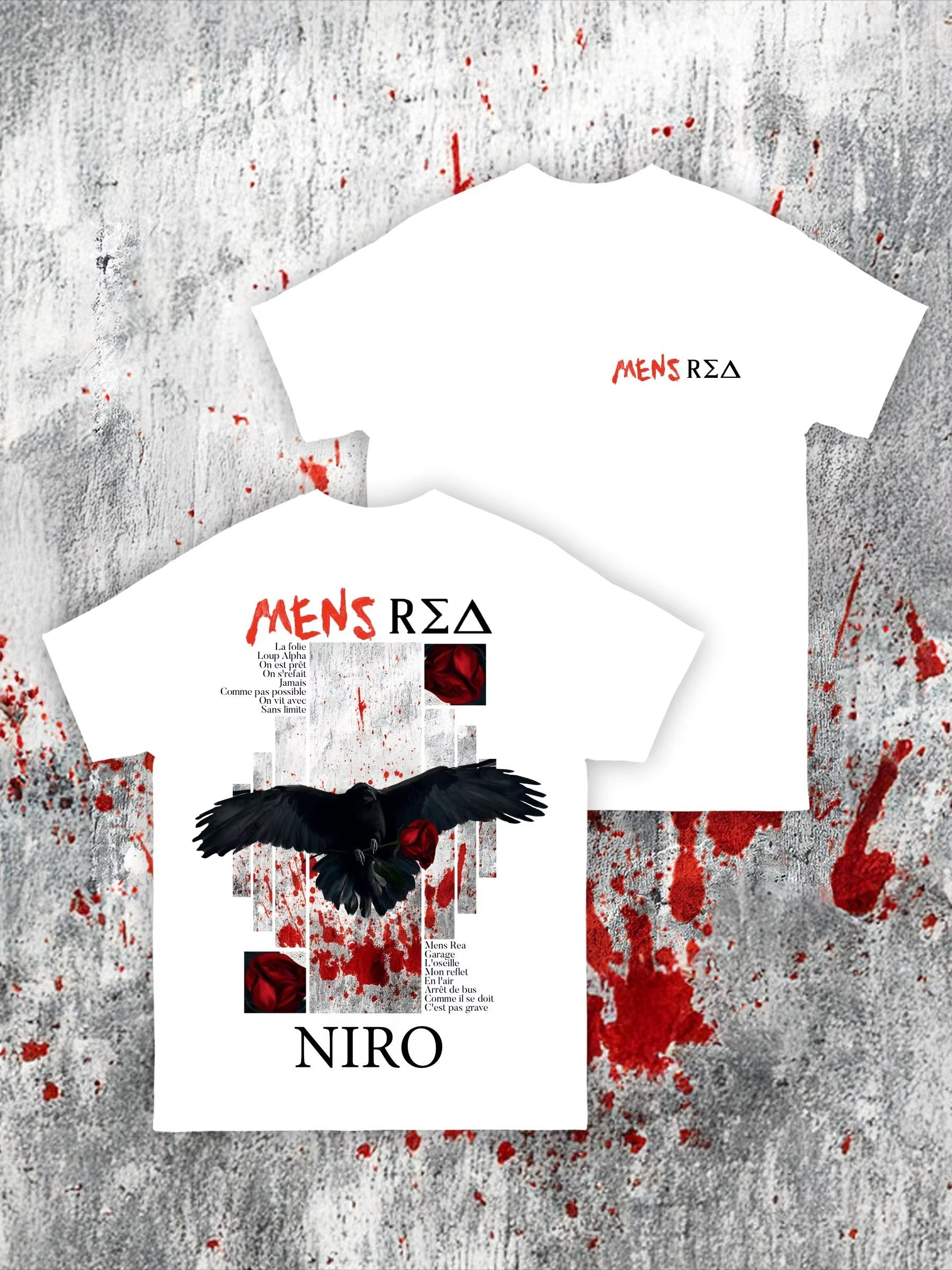 

Rapper Niro 2026 Hiphop Graphic TShirt Unisex Gothic Hip Hop Short Sleeve Tshirts Vintage Cotton Fans Streetwear Unseix Top S