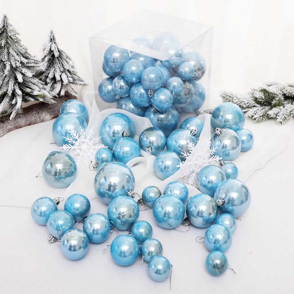 Fashion 37pcs Christmas Ball Pearl Color Gift Crafts Christmas Tree Decorative Party Supplies Toy Christmas Festival