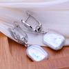 LSOOYH Natural Freshwater Big Irregular Baroque Pearl Earrings For Women Fashion Silver Color Drop Earrings Birthday Gifts