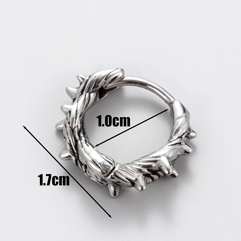 

Мужские серьги-тотемы в виде черепов из нержавеющей стали - Ретро серьги-кольца/клипсы