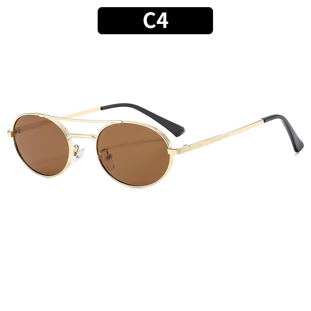 New Cat Eye Rimless Sunglasses Women Luxury Fashion Brand Oval Narrow Sun Glasses Shades Trendy Elegant Unique Eyewear