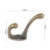 10/20Pcs Coat Hooks Wall Mounted Heavy Duty Dual Coat Rack Bronze Vintage Clothes Hanger With Screw for Door Coat Hooks Bathroom