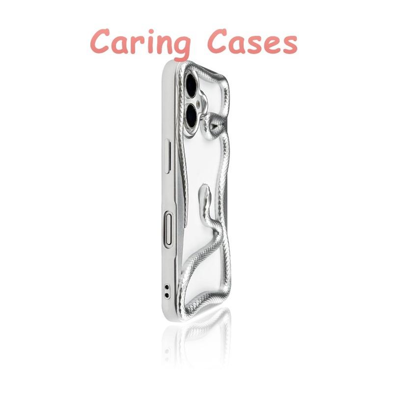 

For iPhone 17 Pro Max Case Dark Purple Snake Pattern Hollow Design Trendy Luxury Shockproof with iPhone 16 15 14 13 12 11 iPhone17