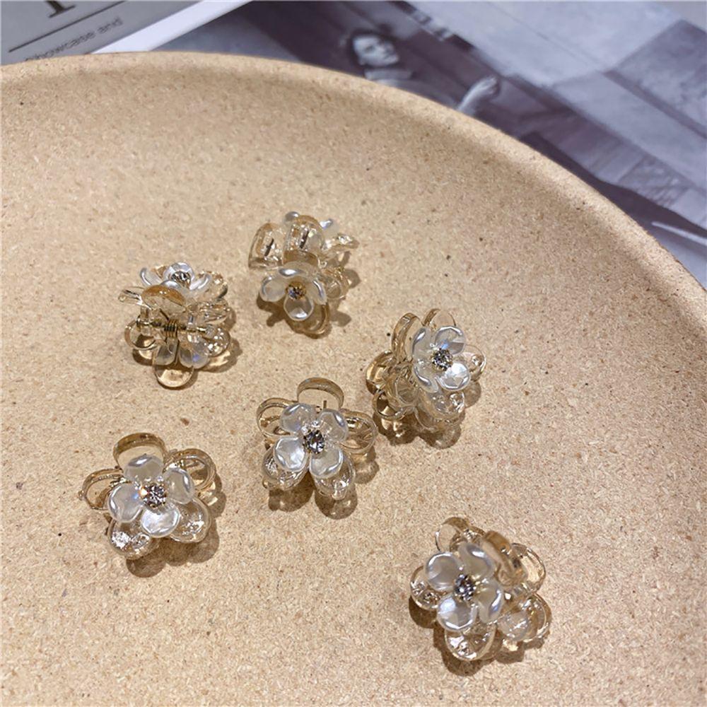 

Rhinestone Women Gift Minimalist Style Crab Clip Hairpin Flower Hair Claw Hair Accessories