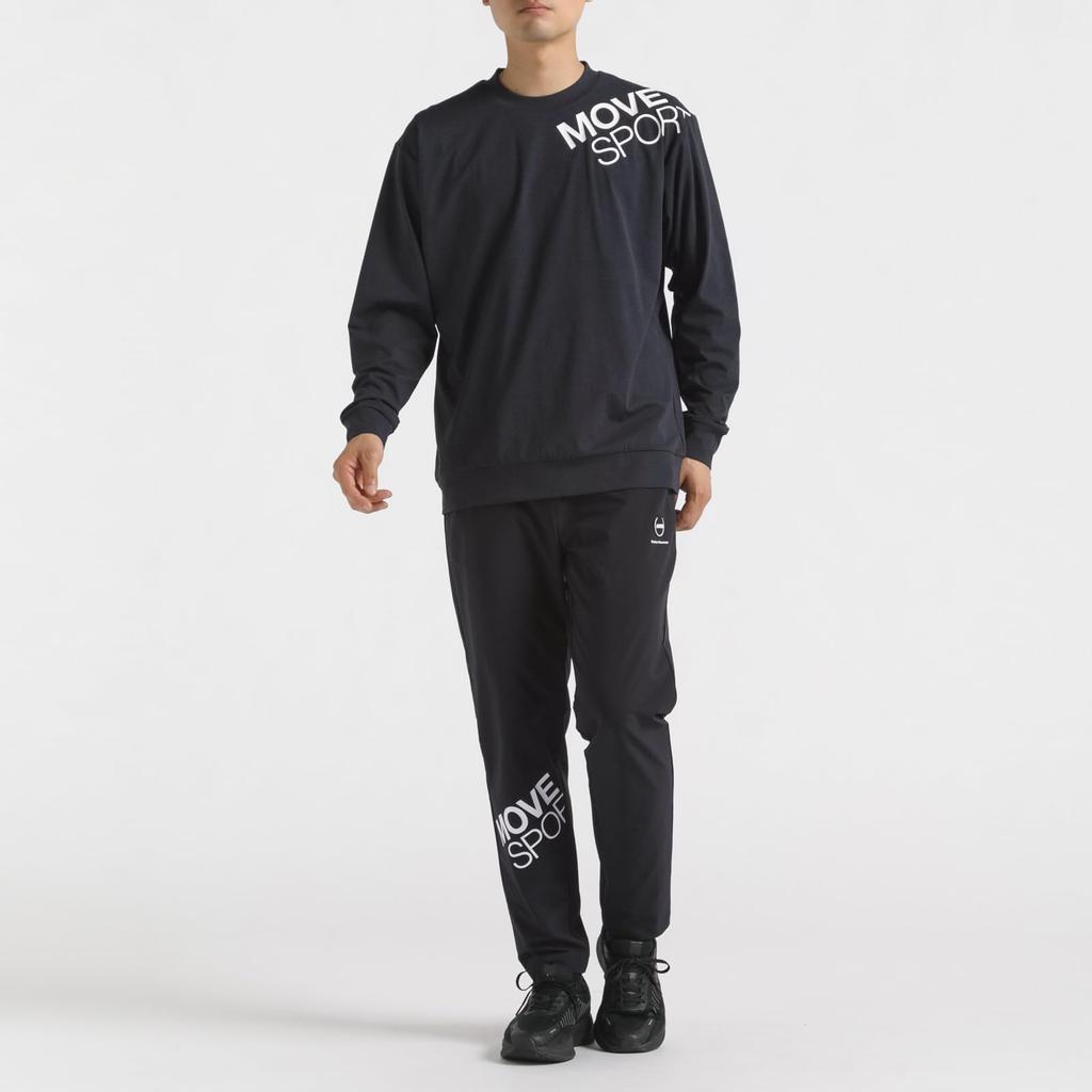 Long Sleeve Shirt Descente TOUGH Long Sleeve Shirt Stretch UV Protection Training Running BK00 XO [Move Sports] (UPF50+) (ST4FLT03M)