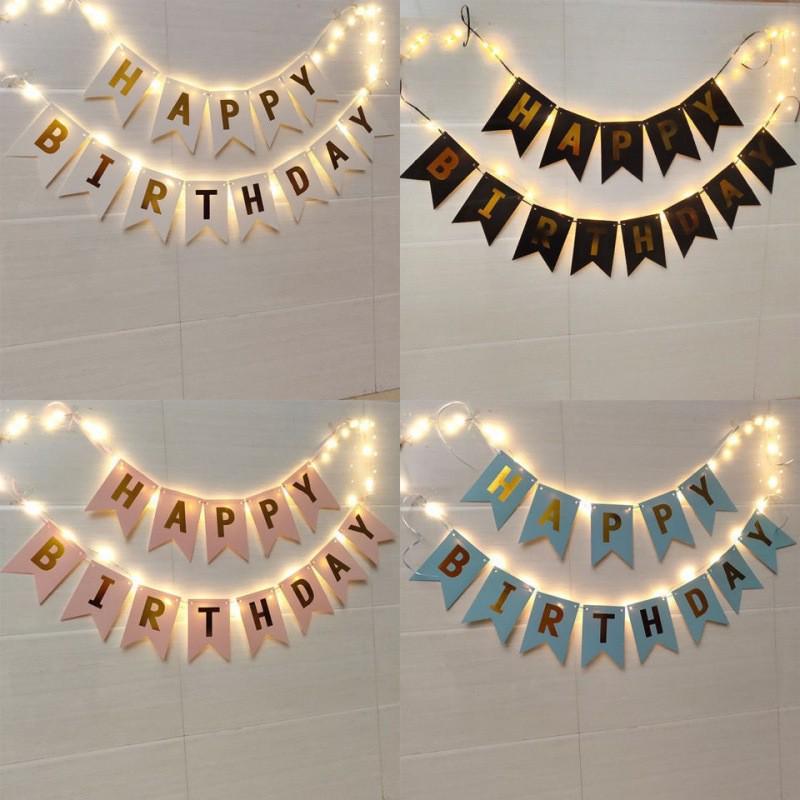 Internet Celebrity Birthday Mermaid Tail Flag Decoration for Baby’s First Birthday Party - Banner, Garland, String Lights & Balloons