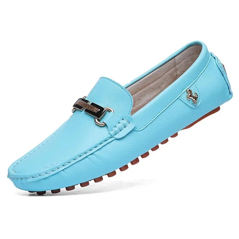 Leather Loafers Men Handmade Shoes Casual Driving Flats Slip-on Shoes Luxury Comfy Moccasins Shoes for Men Zapatos Para Hombres