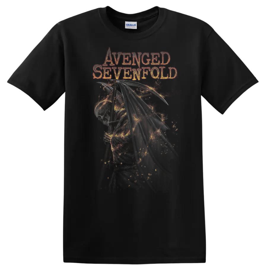 Avenged Sevenfold Skull Angel Graphic T Shirt Art Vintage Death Metal Tee