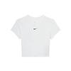 Sports Casual Round Neck Short Sleeve T-Shirt Women Tops White HF9539-101