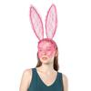 Fashion Lace Bunny Headband Veil Mask Rabbit Ears Headband Nightclub Performance Hair Accessories Headgear