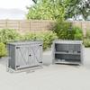 Wooden Garden Shed, Outdoor Fir Wood Storage Shed with Shelf and Double Doors, Light Grey