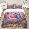 Mermaid Underwater Adventure Print 3Pcs Bedding Setduvet Cover With 2 Bedropillowcase Home Birthday Gift