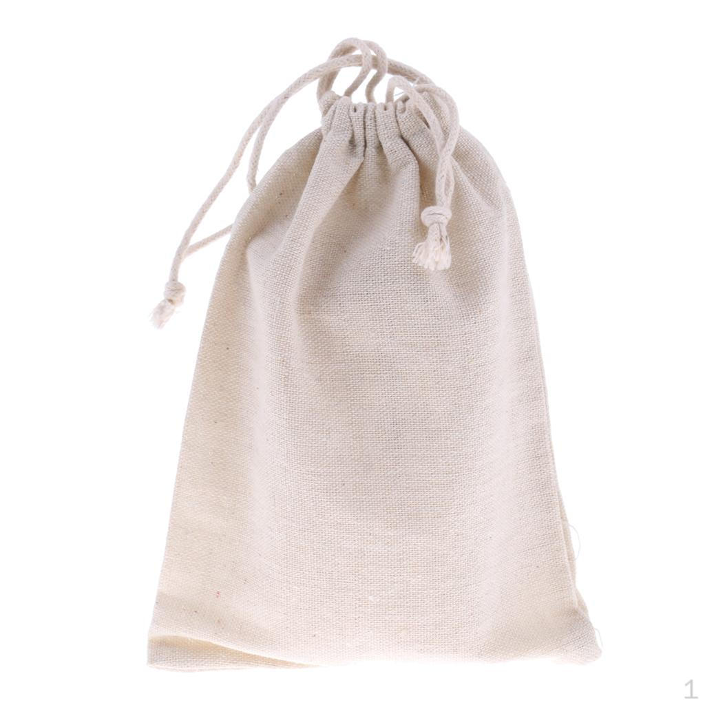 Drawstring Bag Thick Canvas Storage Bags Organizer Jewelry Pouches Bags 12-pack For Pantry 13x18cm 870₽