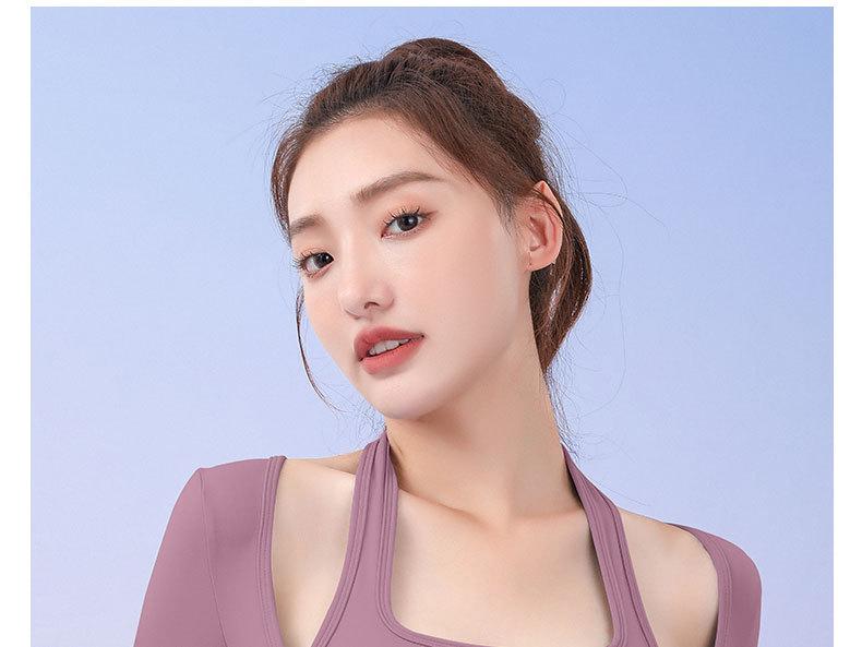 Women's Two-Piece Fitness Yoga Top with Removable Chest Pad and Buckle