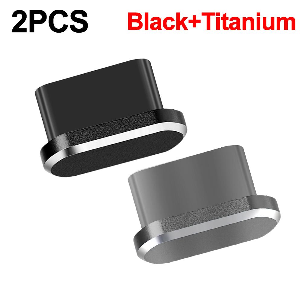 2PCS Metal Phone Dust Plugs USB C Type-C Charging Port Protectors Cap for IPhone 16 15 ProMax Mi Universal Anti-dust Dustplugs