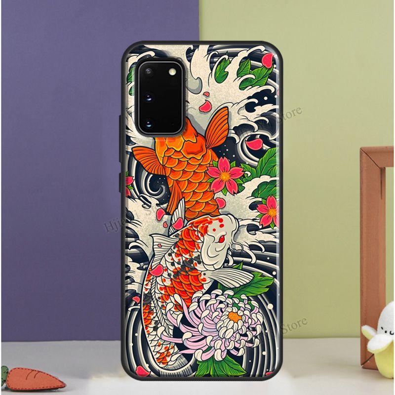 Koi Karpfen Fisch Hülle Für Samsung Galaxy S20 FE S21 S22 Ultra S8 S9 S10 e Note 10 Plus Note 20 Ultra Abdeckung
