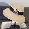 French Celebrity Vintage Elegant Pearl Straw Fisherman Hat Children Summer Travel Versatile Sunscreen Visor Straw Hat