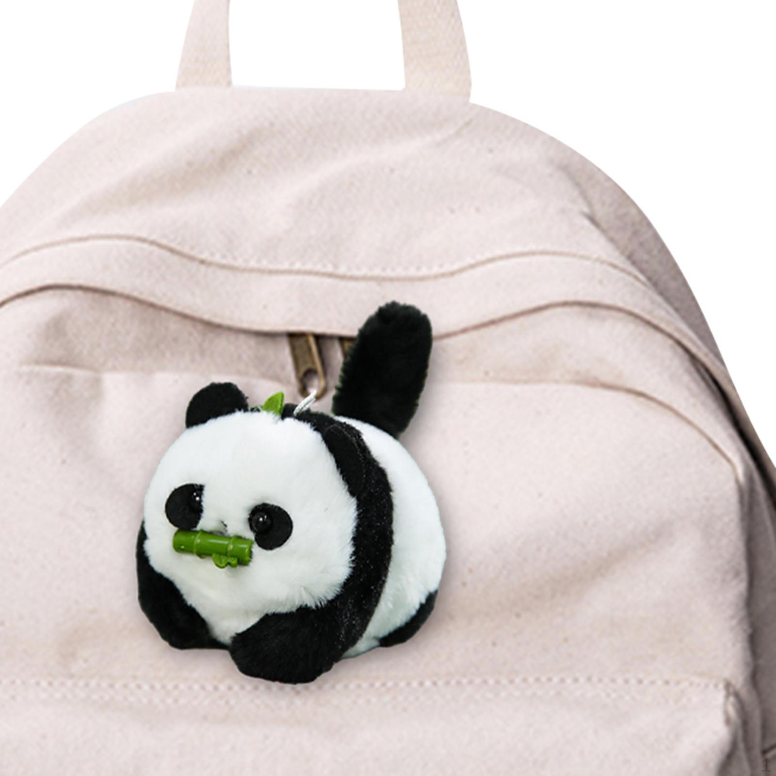 

Плюшевая кукла-брелок в виде панды, поедающей бамбук, мультяшные брелки для выпускного