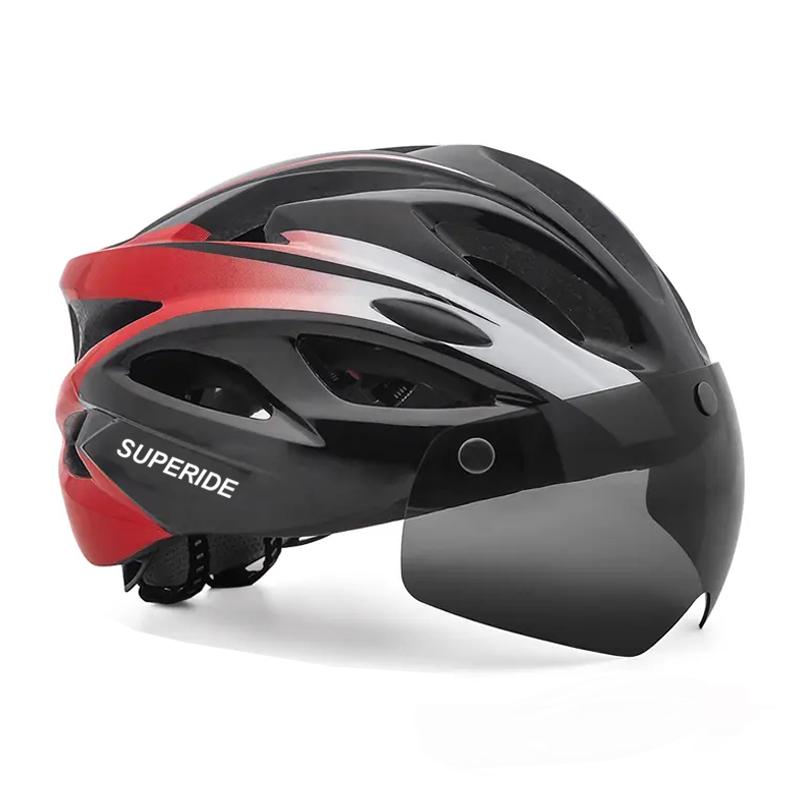 Superide Men Women Cycling Helmet With Goggles & Sun Visor Ultralight Mtb Bicycle Helmet Outdoor Road Bike Mountain Bike Helmet