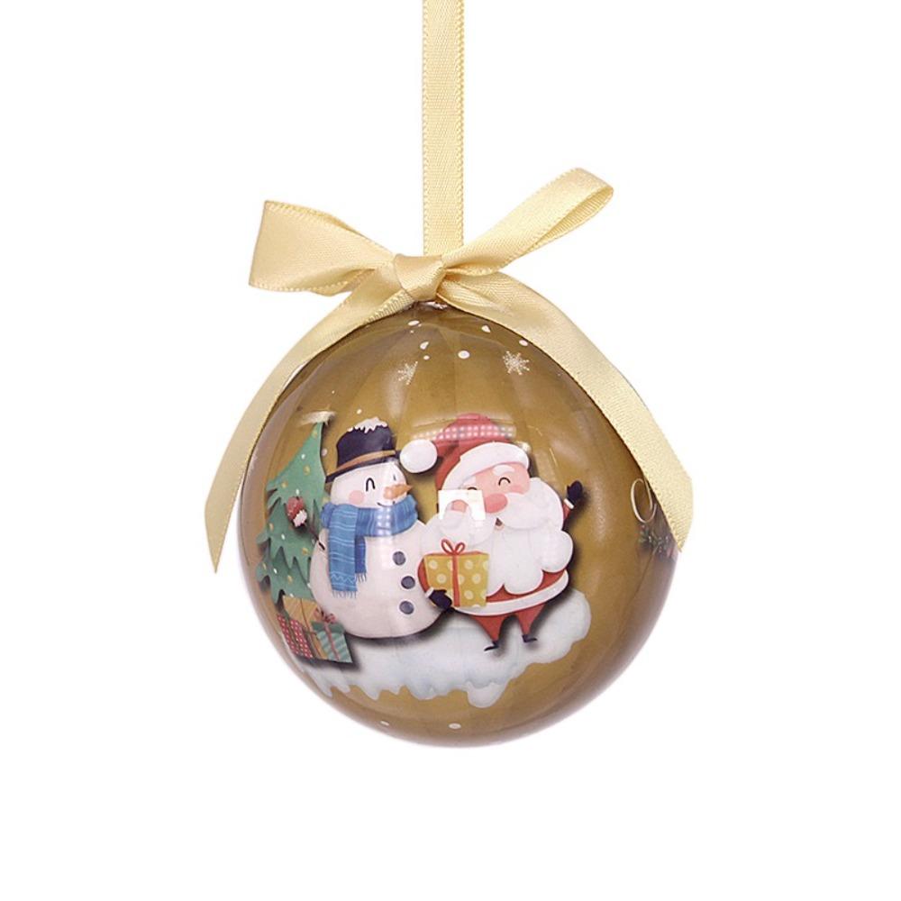 2pcs 8cm Christmas Tree Pendant Delicate Hanging Ornament Crafts Christmas Ball Window